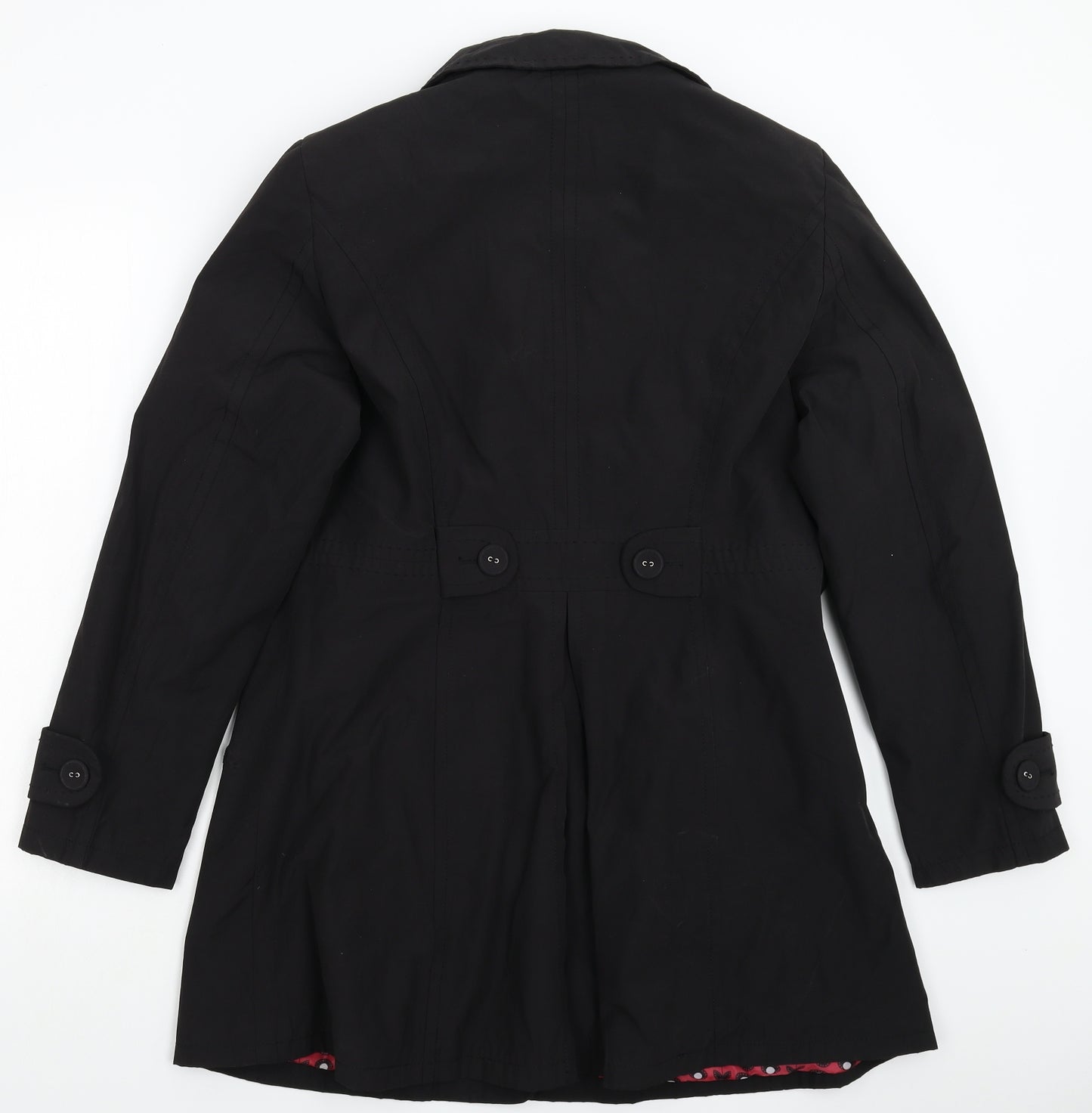 BHS Womens Black   Pea Coat Coat Size 14