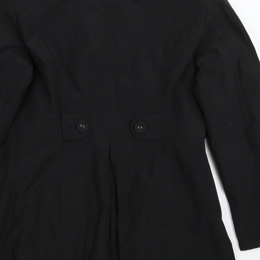 BHS Womens Black   Pea Coat Coat Size 14