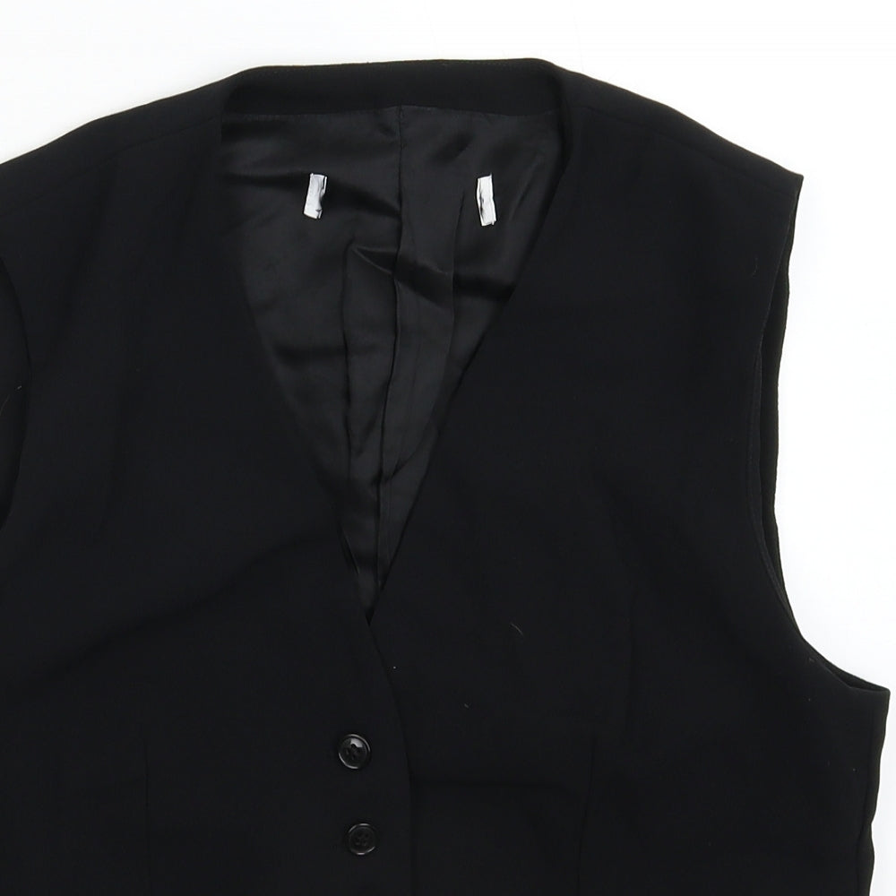 Preworn Womens Black   Jacket Suit Waistcoat Size M