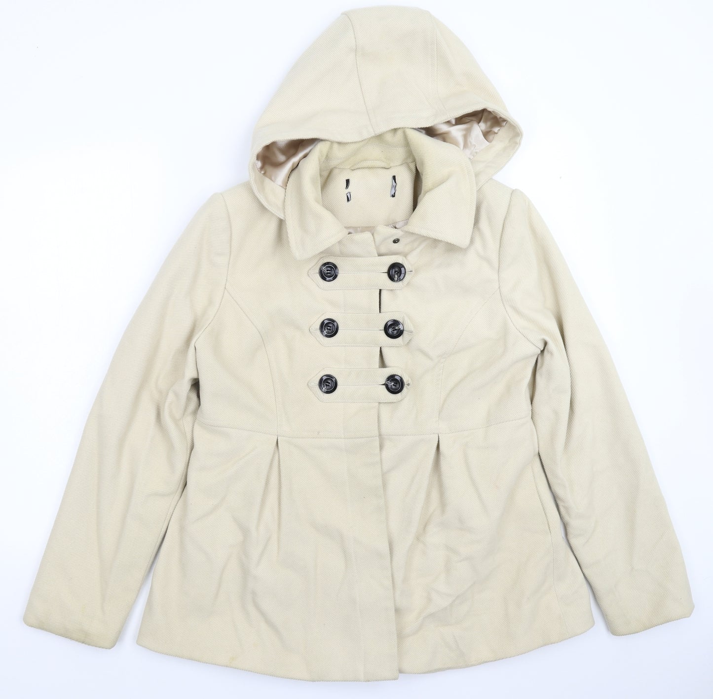 Papaya Womens Beige   Pea Coat Coat Size 14