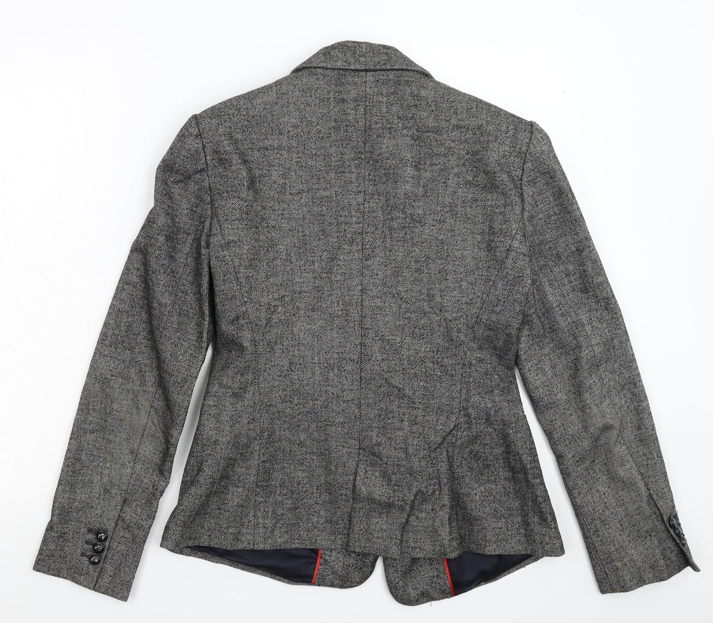 Zara Womens Grey Herringbone  Jacket Suit Jacket Size L