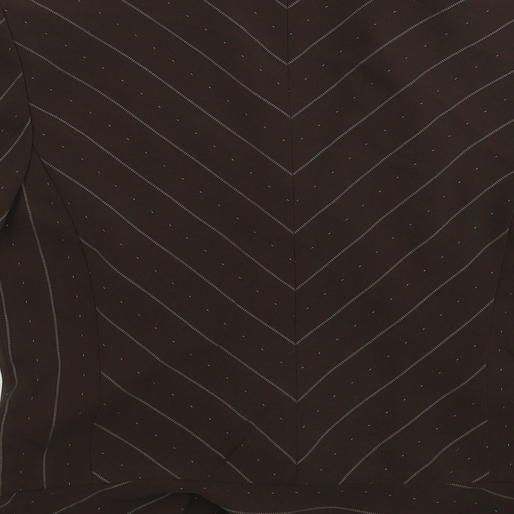 Hucke Womens Grey Striped  Jacket Blazer Size 12