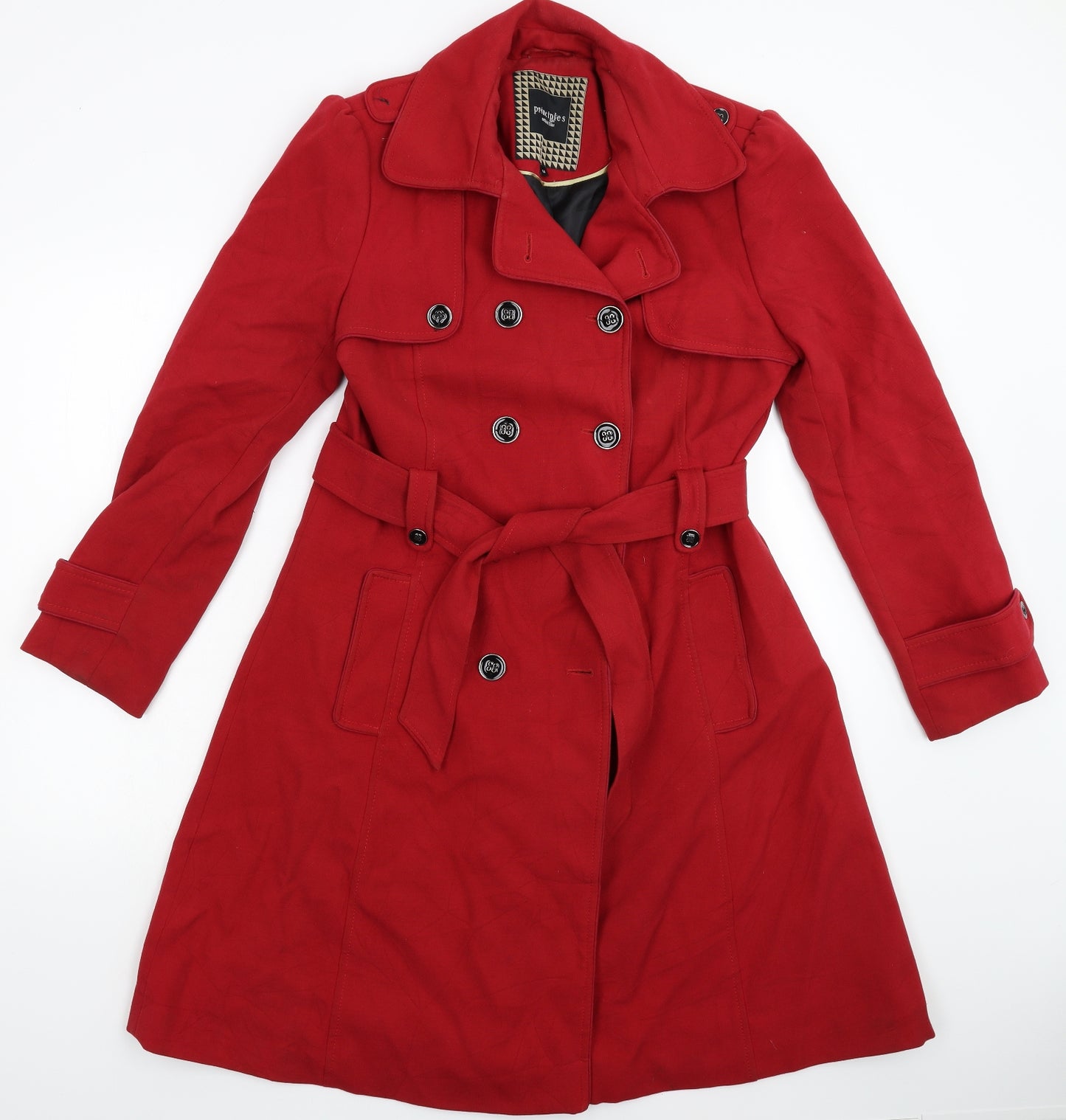 Principles Womens Red   Pea Coat Coat Size 14