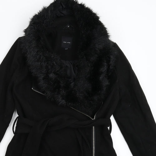New Look Womens Black   Pea Coat Coat Size 8
