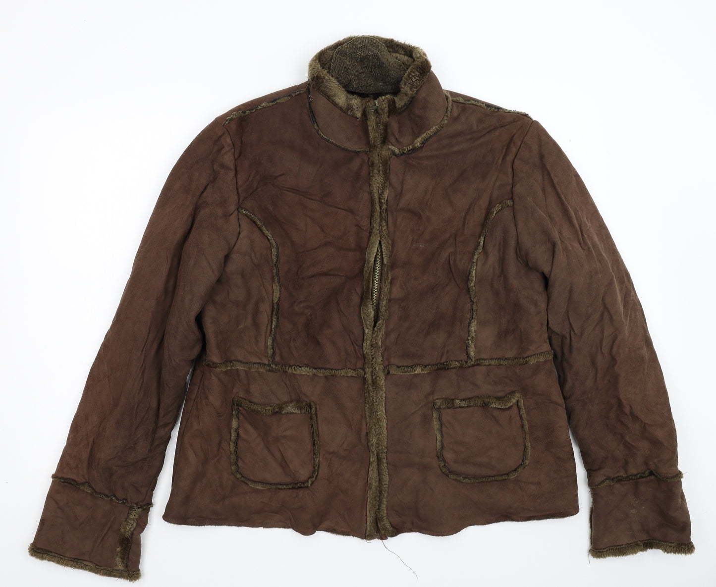 TU Womens Grey   Jacket  Size 20  - Faux Leather