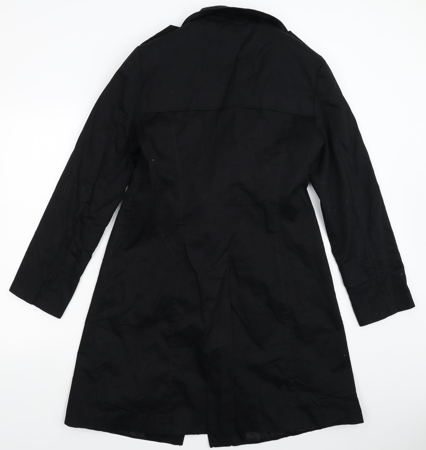TU Womens Black   Overcoat Coat Size 16
