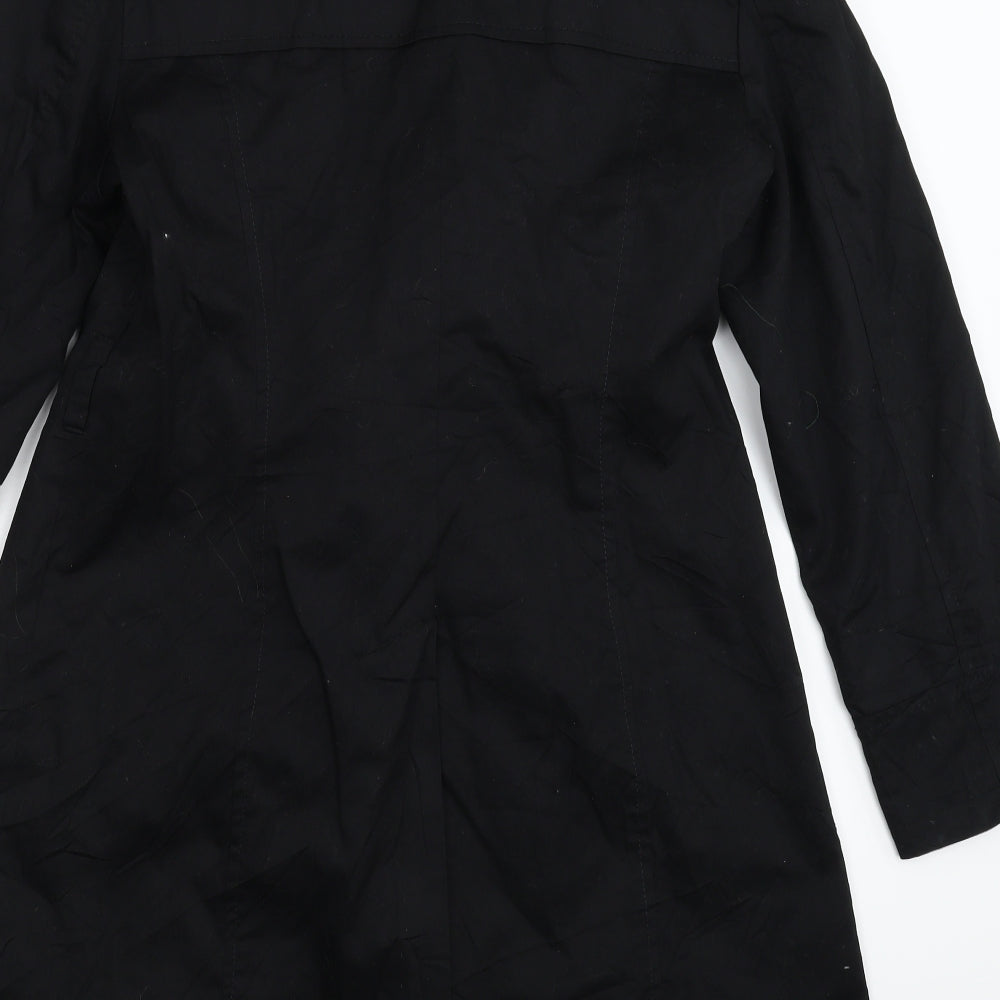 TU Womens Black   Overcoat Coat Size 16