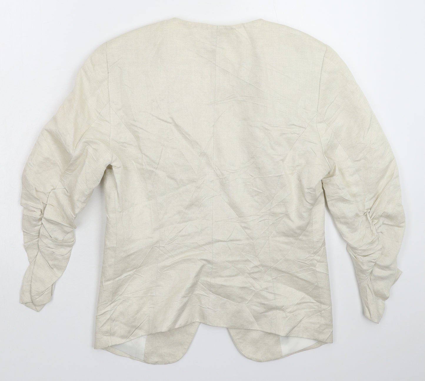 H&M Womens Beige   Jacket Blazer Size 14
