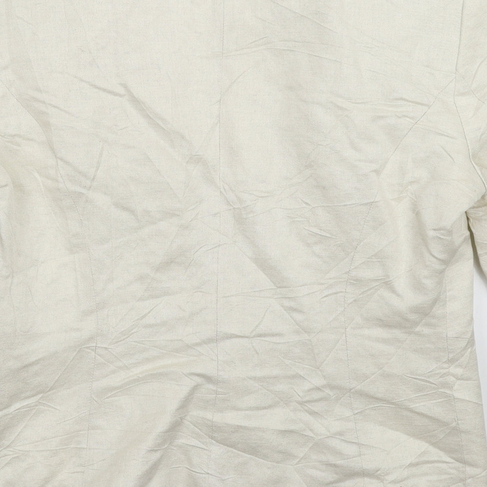 H&M Womens Beige   Jacket Blazer Size 14