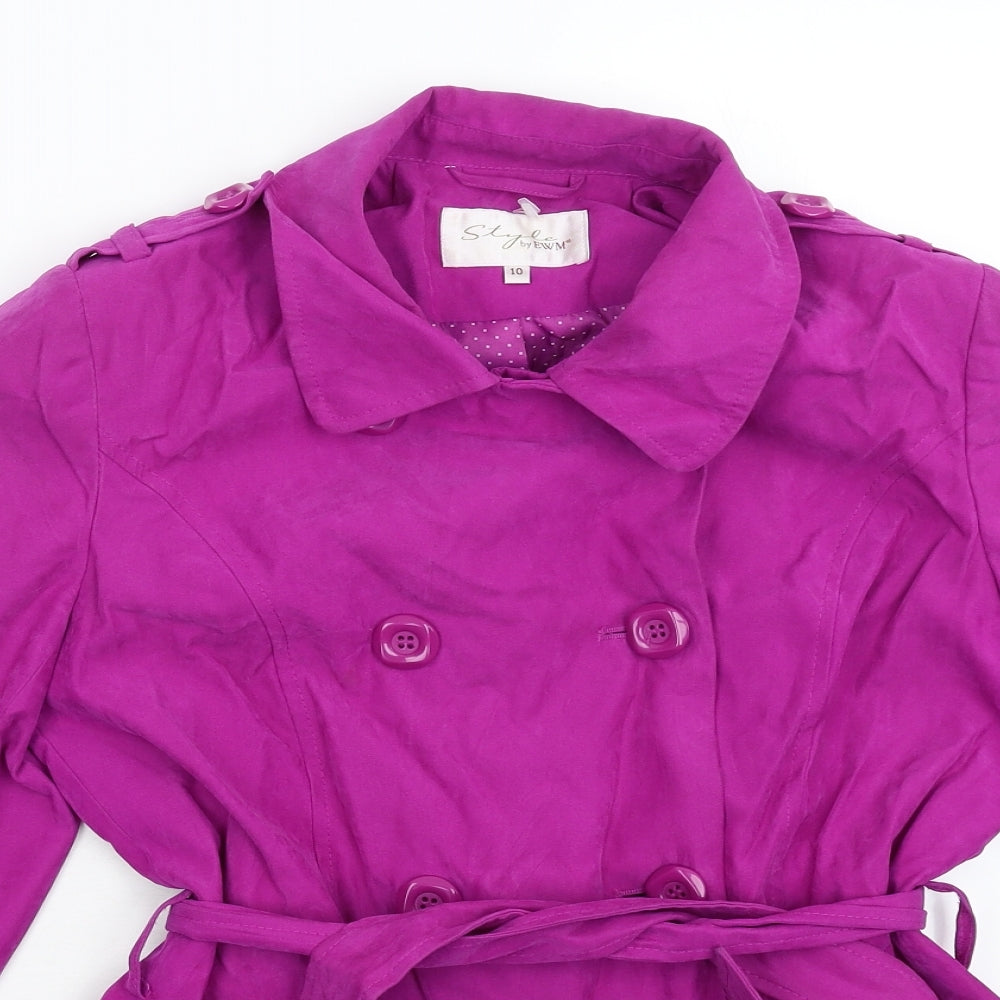 EWM Womens Purple   Jacket Blazer Size 10