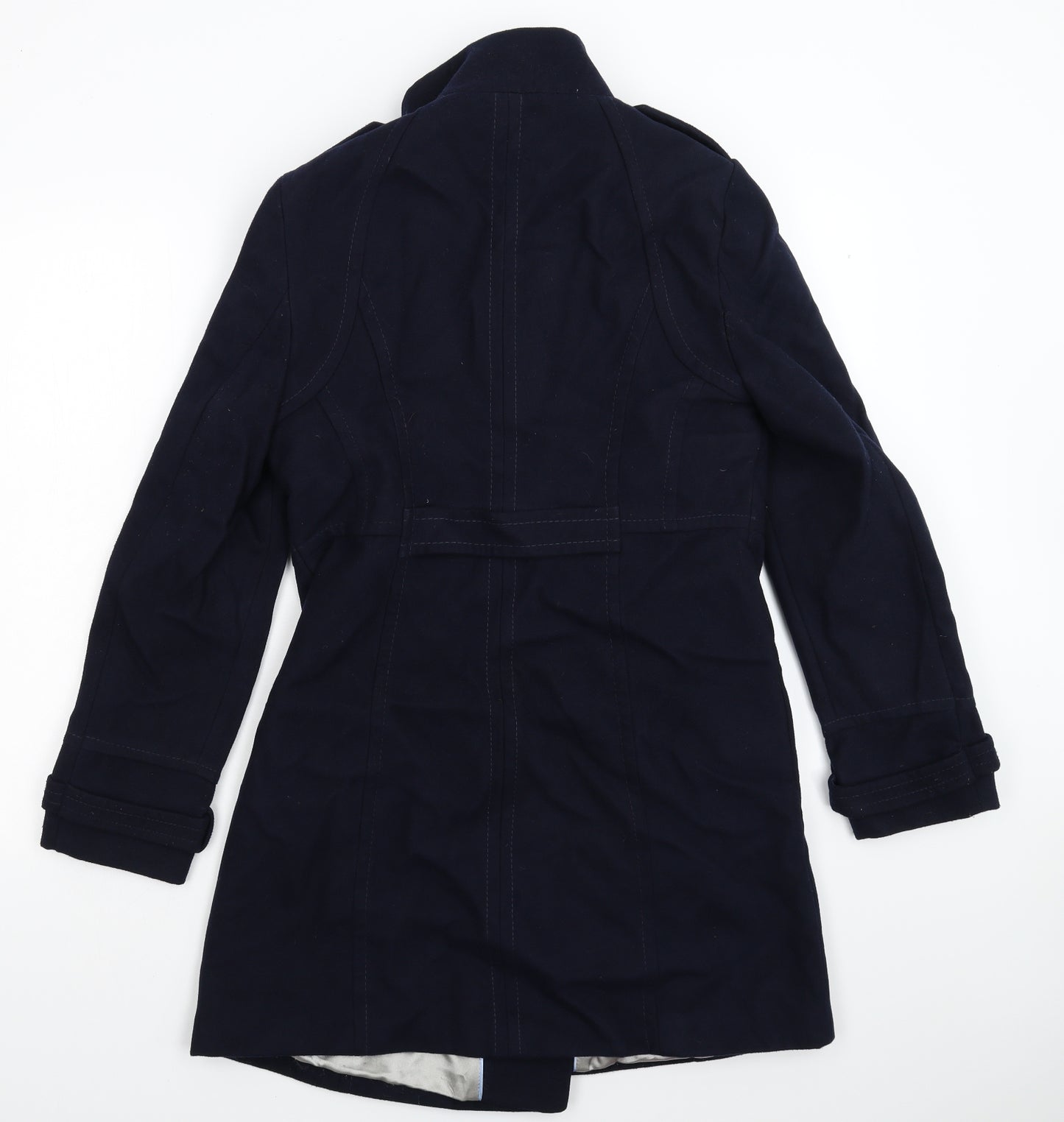 Wallis Womens Blue   Pea Coat Coat Size 12