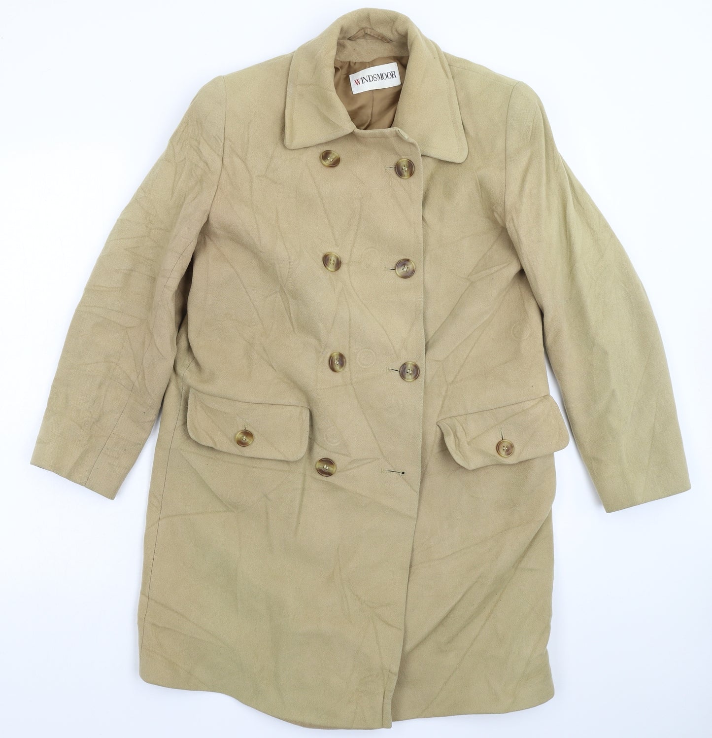 Windsmoor Womens Beige   Pea Coat Coat Size 8