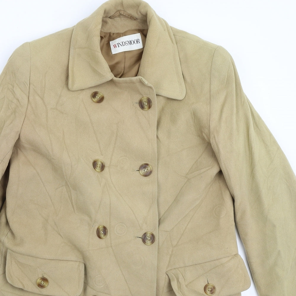 Windsmoor Womens Beige   Pea Coat Coat Size 8