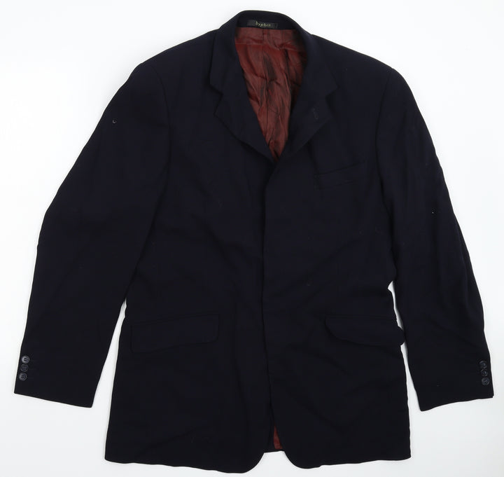Hyphen Mens Blue Jacket Blazer Size 40