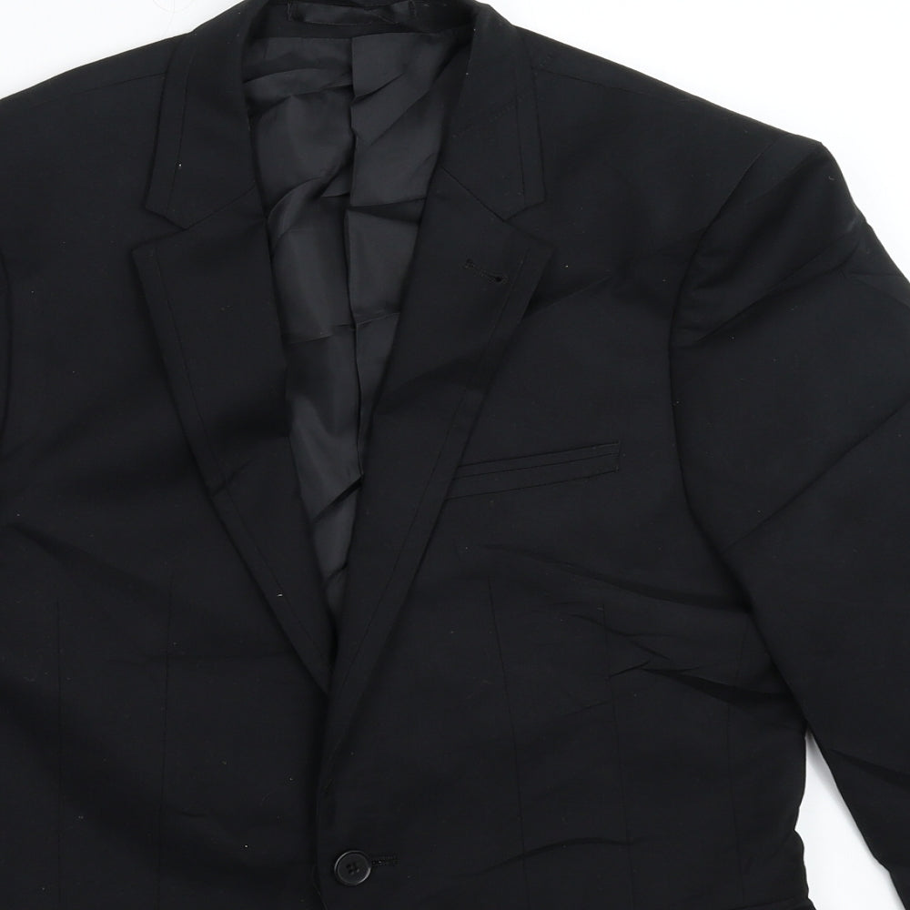 Onesixfive Mens Black   Jacket Suit Jacket Size 34