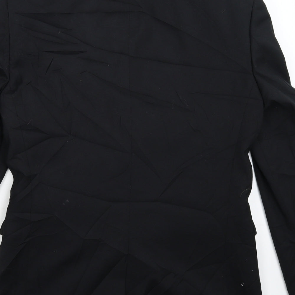 Onesixfive Mens Black   Jacket Suit Jacket Size 34