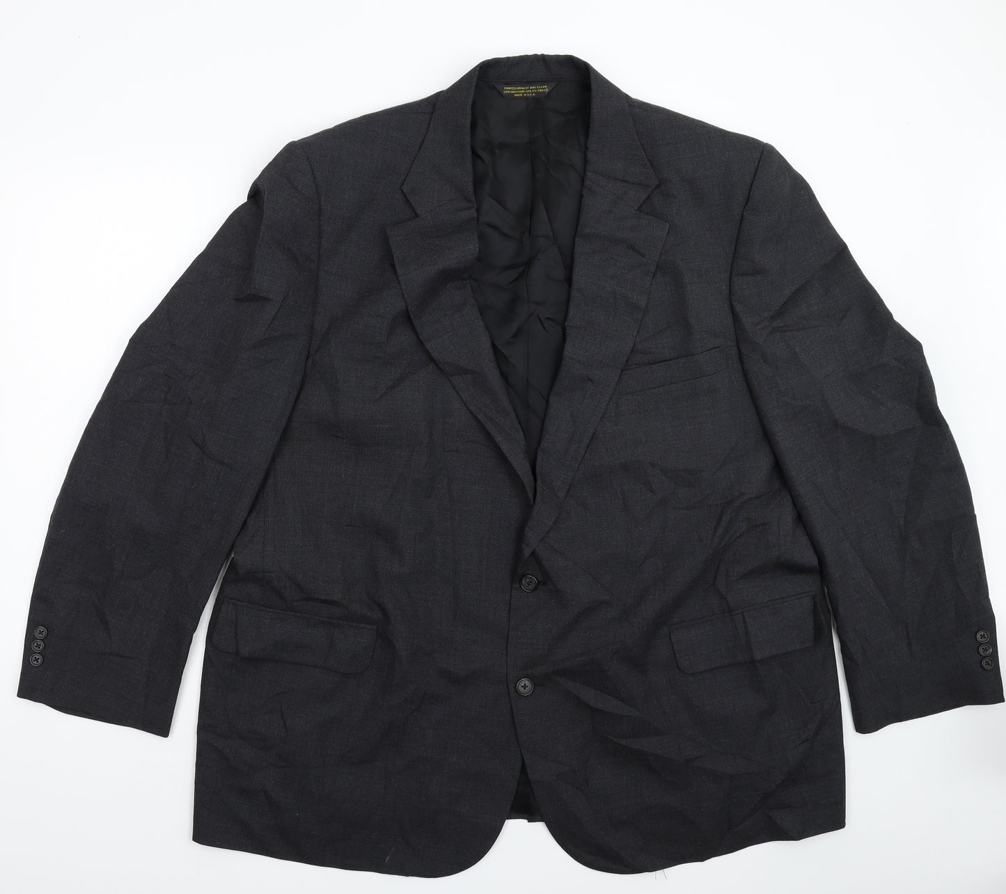 Branford & Taylor Mens Black   Jacket Suit Jacket Size 52