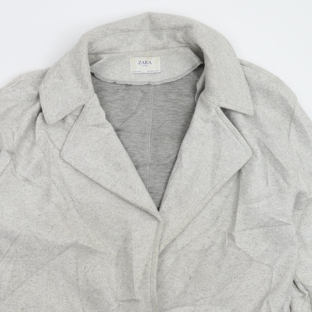 Zara Womens Grey   Overcoat Coat Size XL