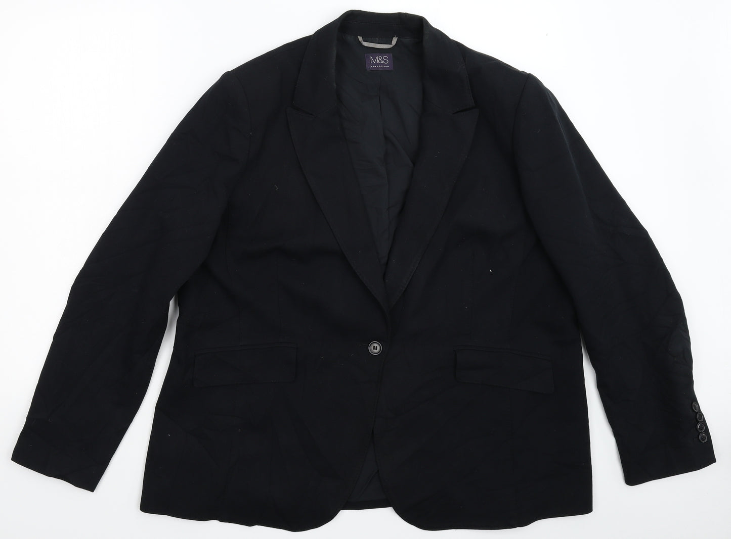 Marks and Spencer Womens Blue   Jacket Suit Jacket Size 22