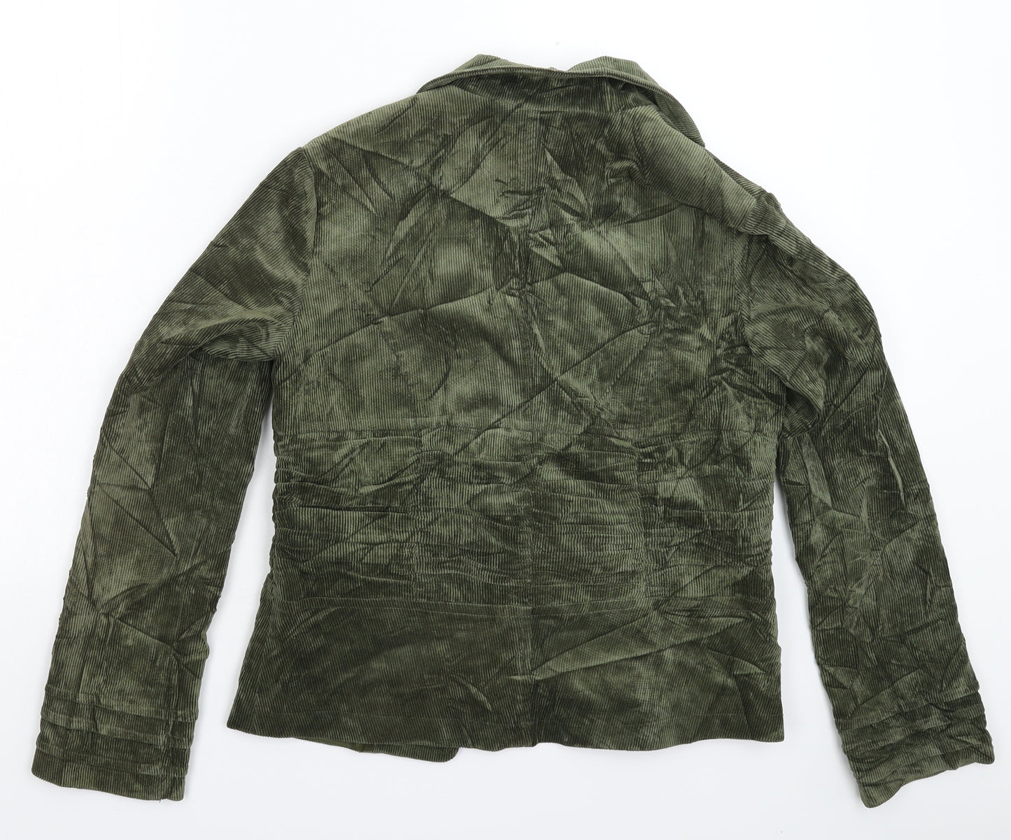 Venous Womens Green  Corduroy Jacket Blazer Size L