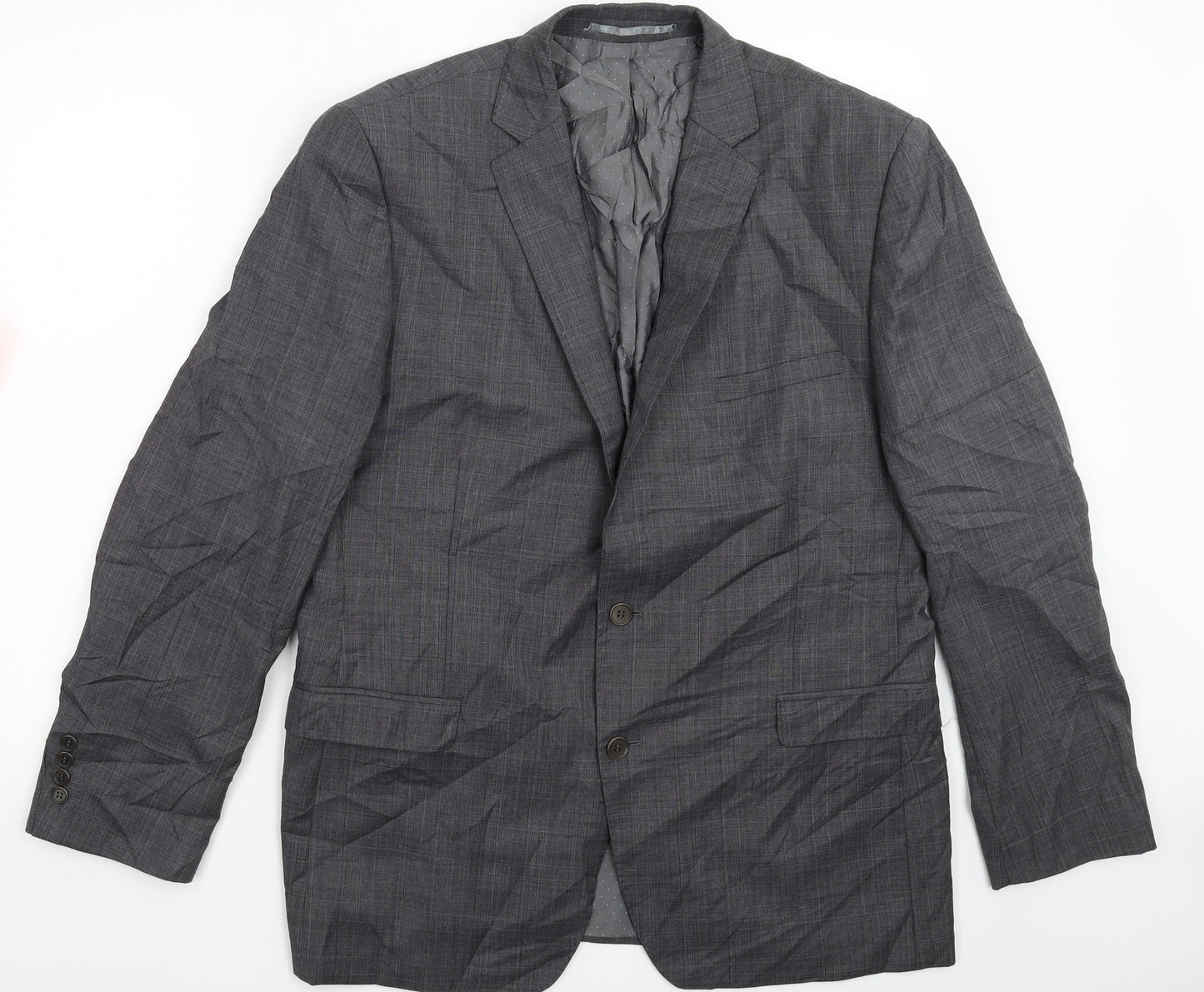 French Connection Mens Grey Check  Jacket Suit Jacket Size 44