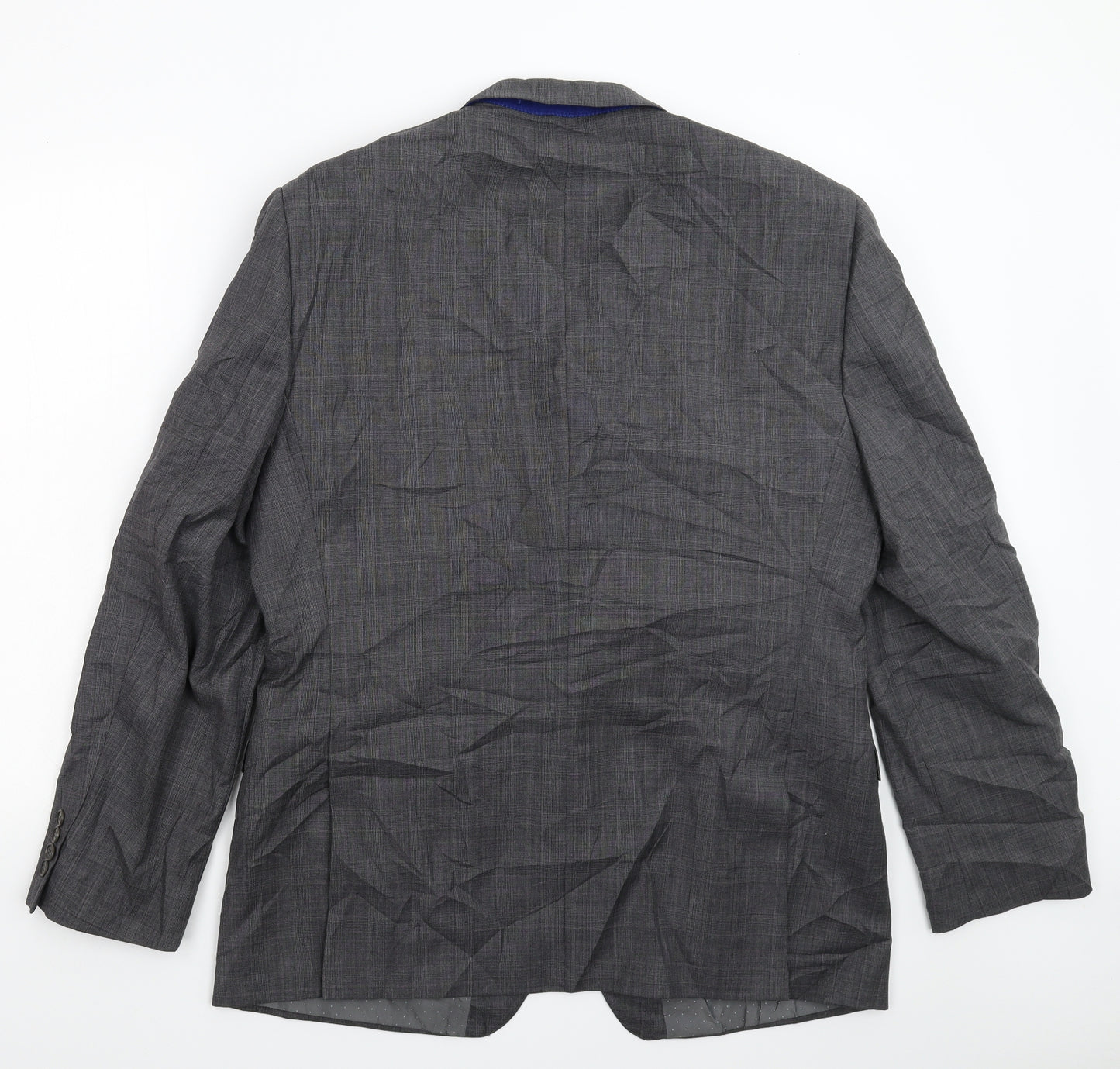 French Connection Mens Grey Check  Jacket Suit Jacket Size 44