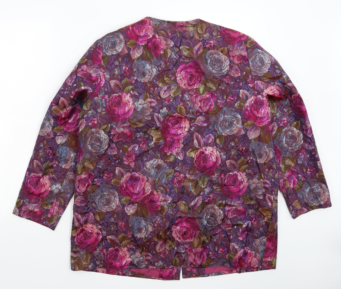 Preworn Womens Multicoloured Floral  Jacket Blazer Size 16