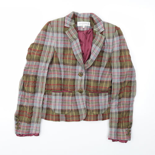 Quin and Donnelly Womens Multicoloured Check  Jacket Blazer Size 10