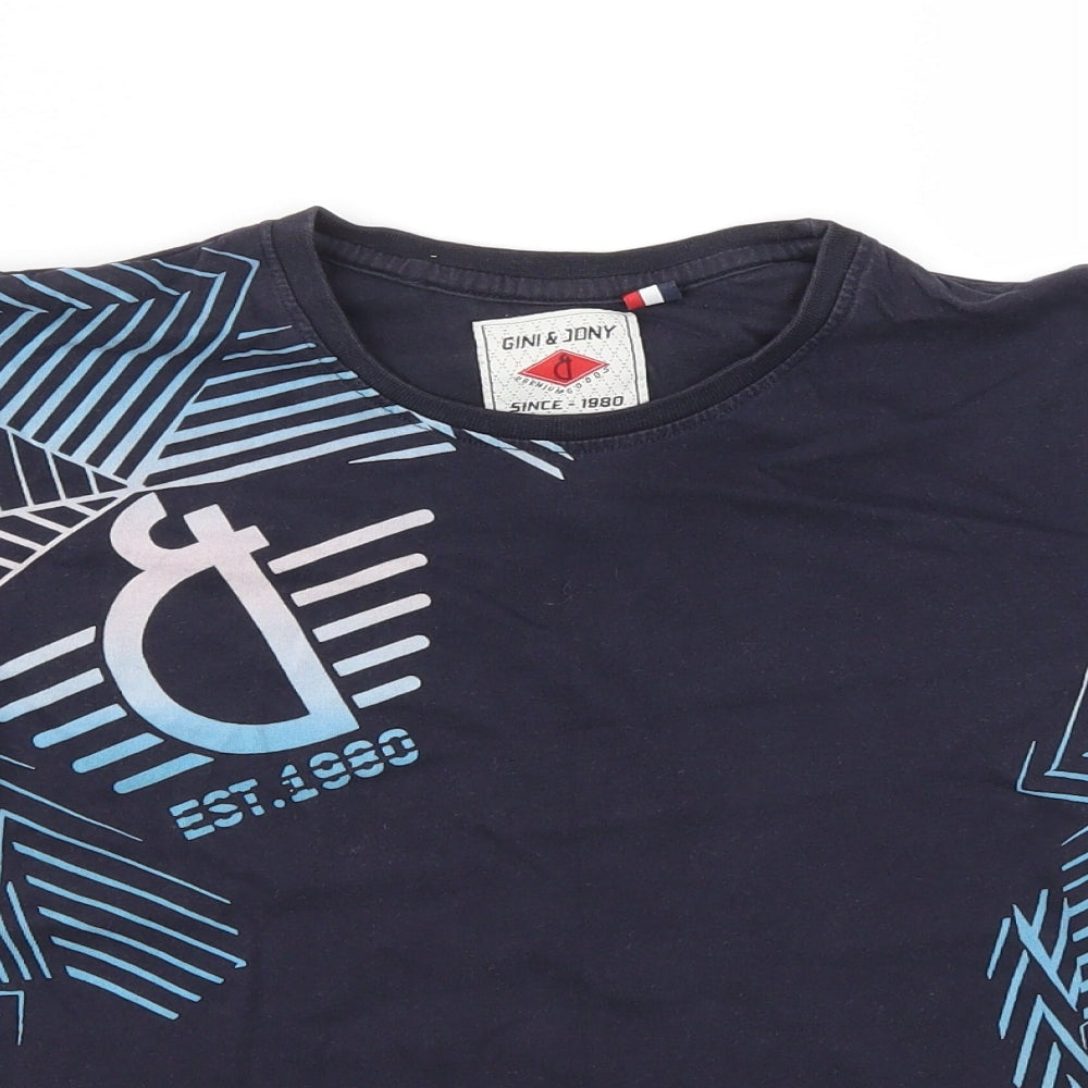 Gini&Jony Boys Blue   Basic T-Shirt Size 12 Years