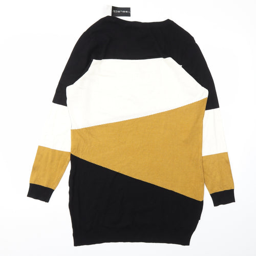 Select Womens Brown Striped  Jumper Dress  Size 16