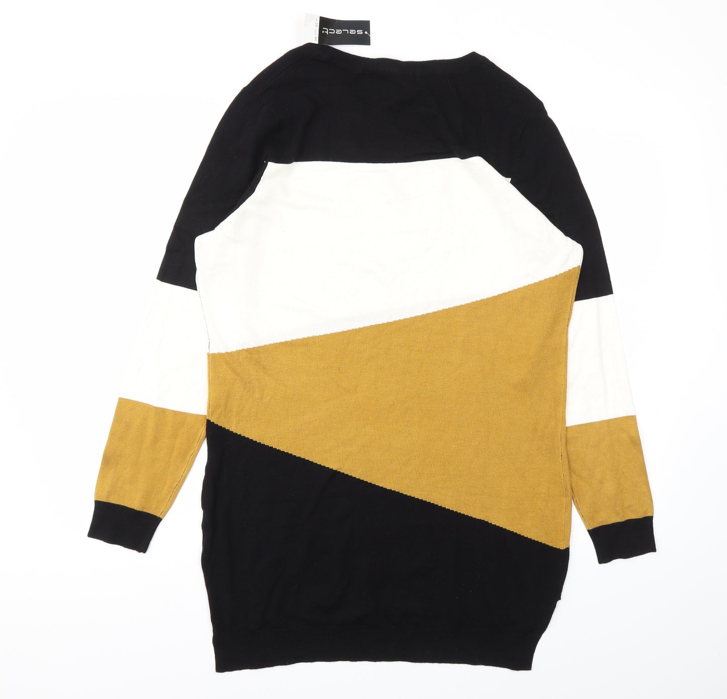 Select Womens Brown Striped  Jumper Dress  Size 16