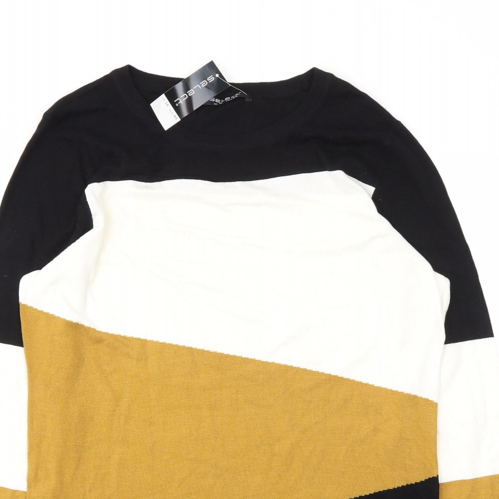 Select Womens Brown Striped  Jumper Dress  Size 16