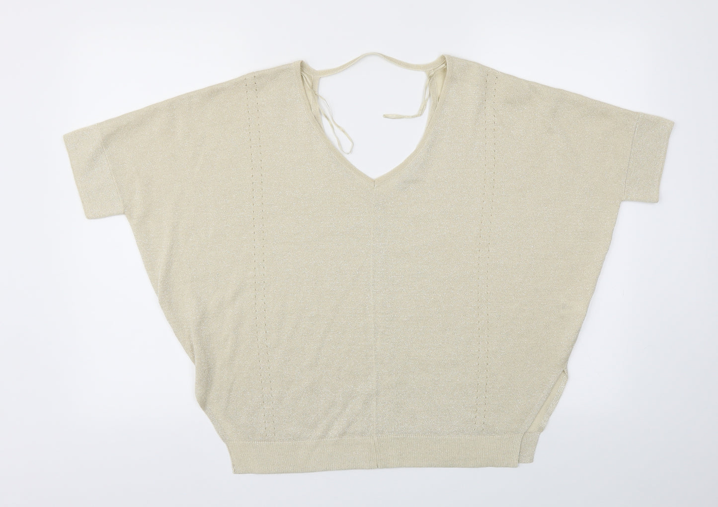 TU Womens Gold   Basic T-Shirt Size 10