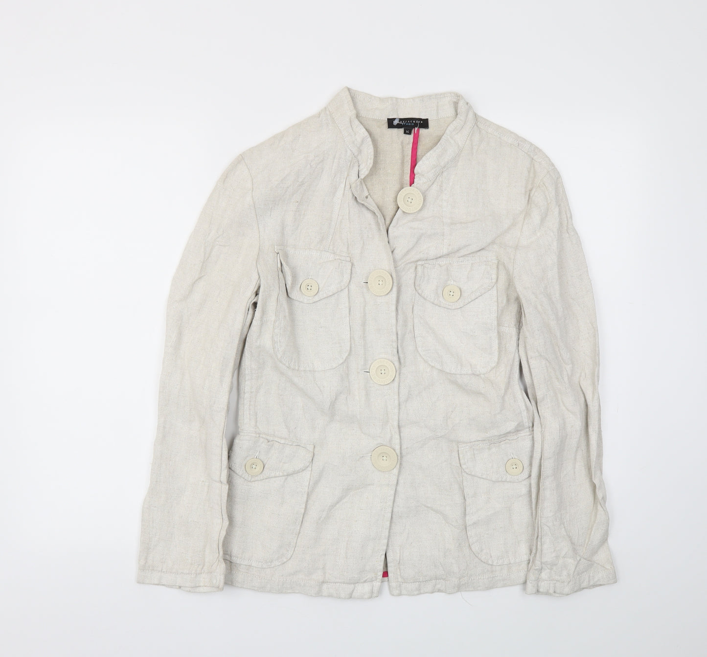 Betty Jackson Womens Ivory   Jacket Blazer Size 14