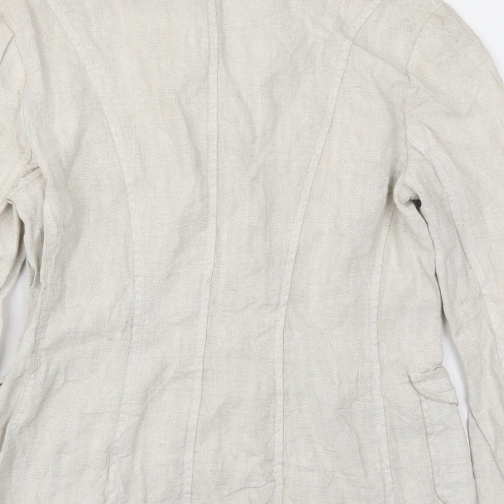 Betty Jackson Womens Ivory   Jacket Blazer Size 14