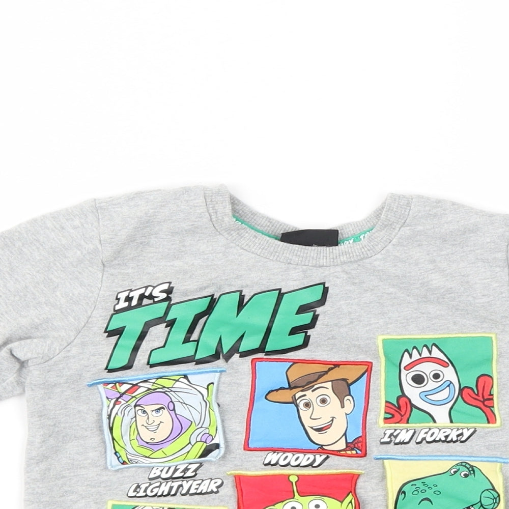 TU Boys Grey Animal Print  Basic T-Shirt Size 4-5 Years