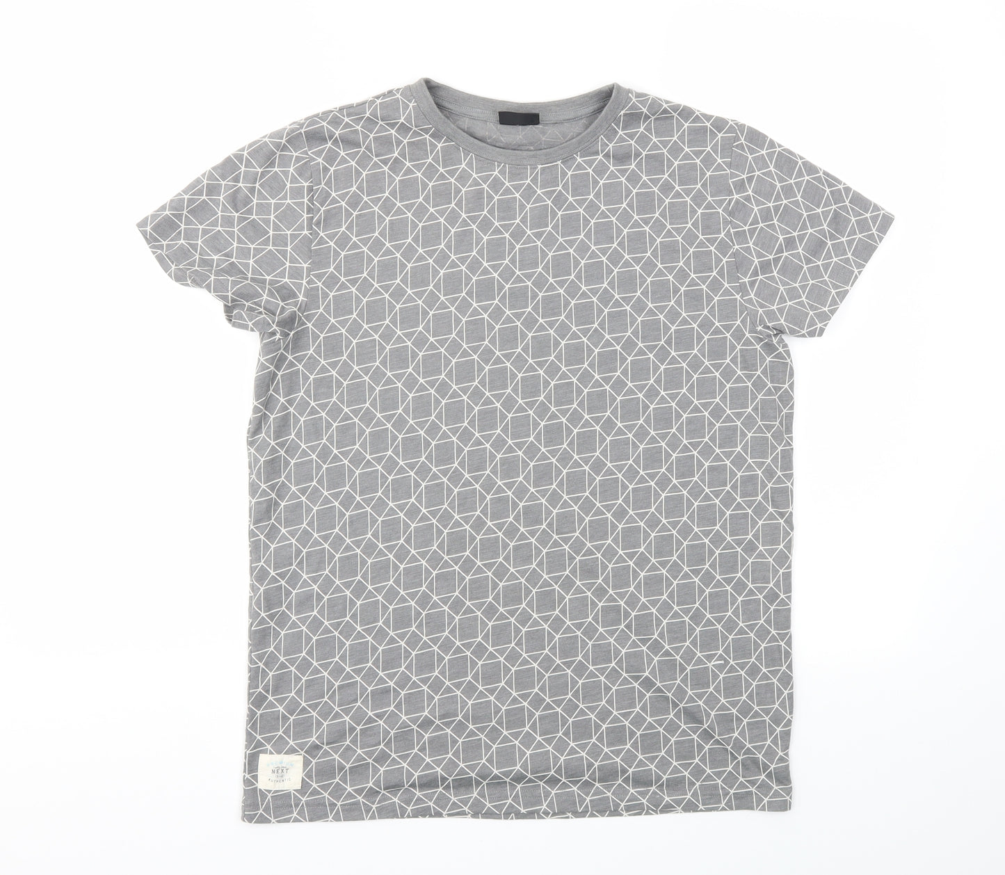 NEXT Boys Grey Argyle/Diamond  Basic T-Shirt Size 12 Years