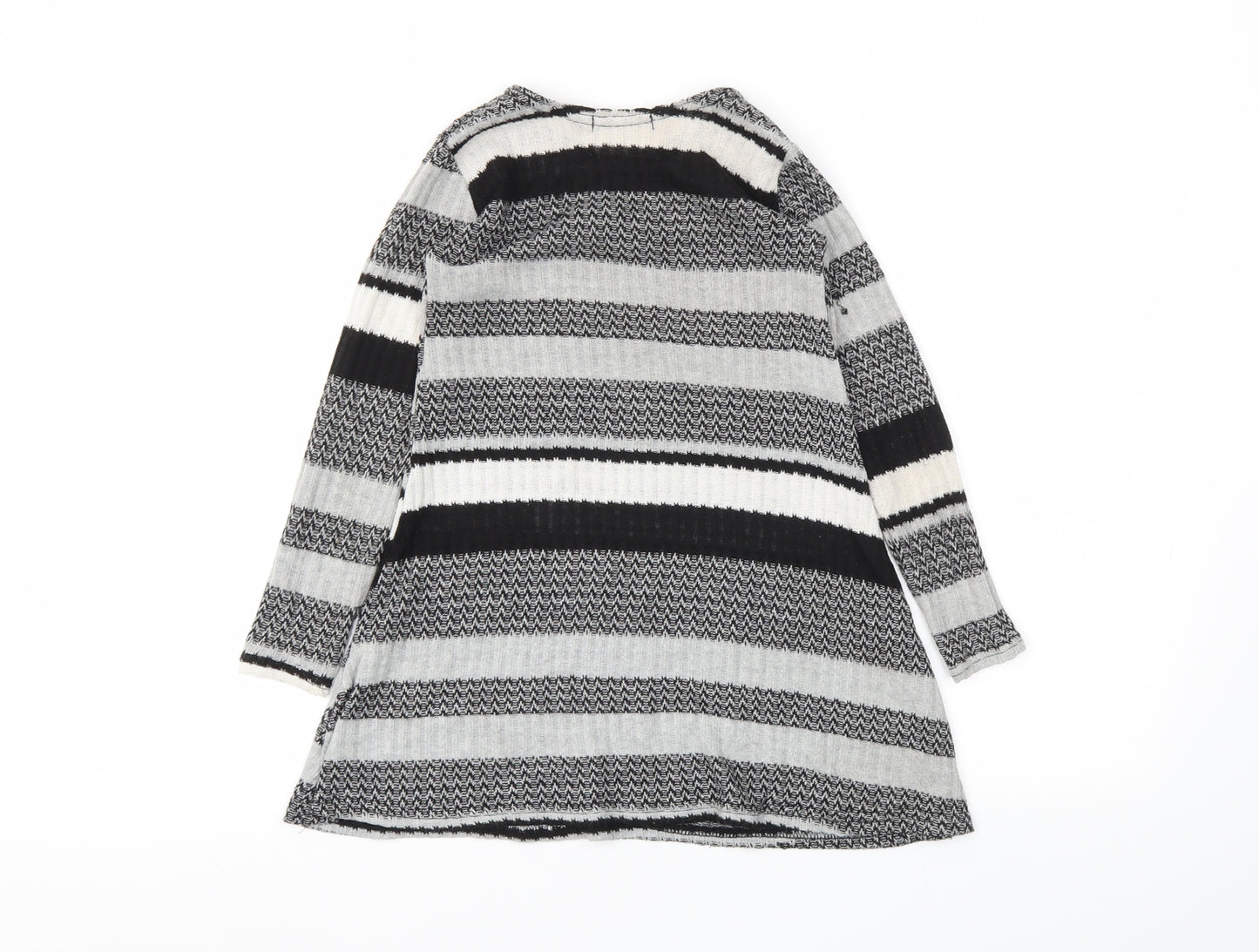 Boohoo Girls Black Striped  Fit & Flare  Size 5-6 Years