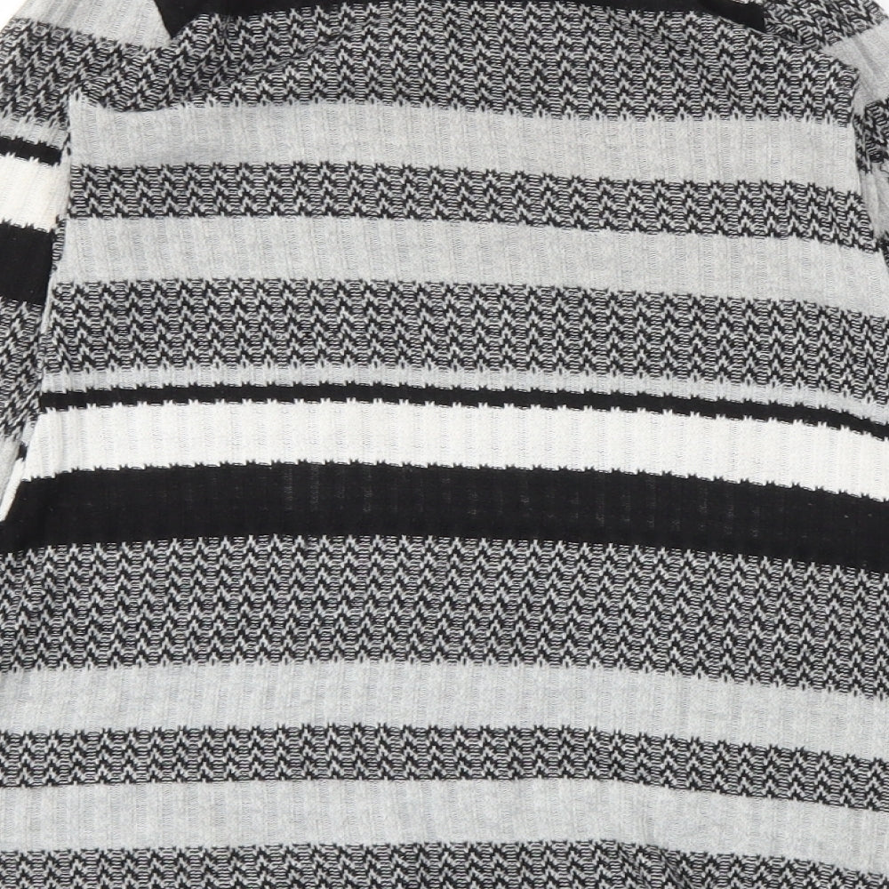 Boohoo Girls Black Striped  Fit & Flare  Size 5-6 Years