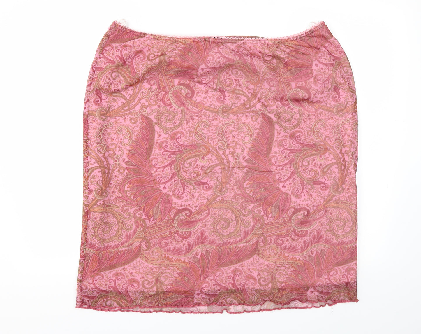 Seven Womens Pink Floral  A-Line Skirt Size 24  - Stretch waistband