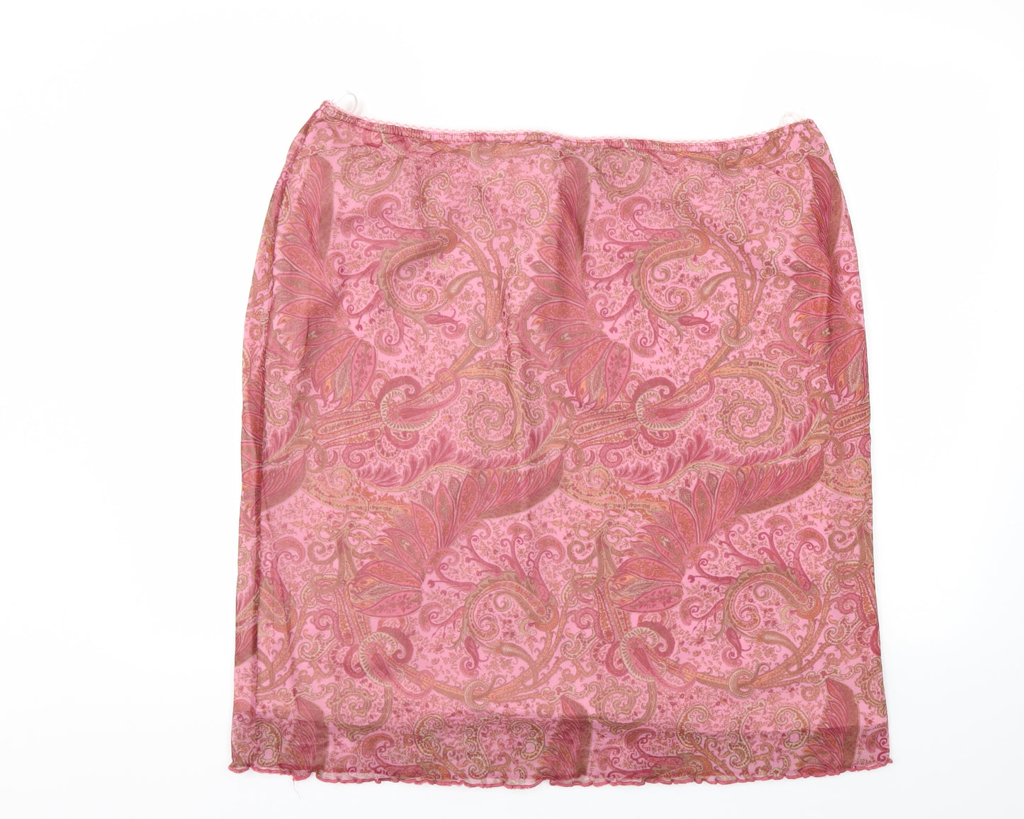 Seven Womens Pink Floral  A-Line Skirt Size 24  - Stretch waistband