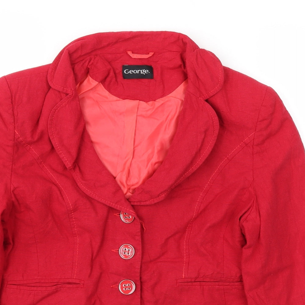 George Womens Red   Jacket Blazer Size 16