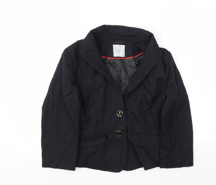TU Womens Black   Jacket Blazer Size 12