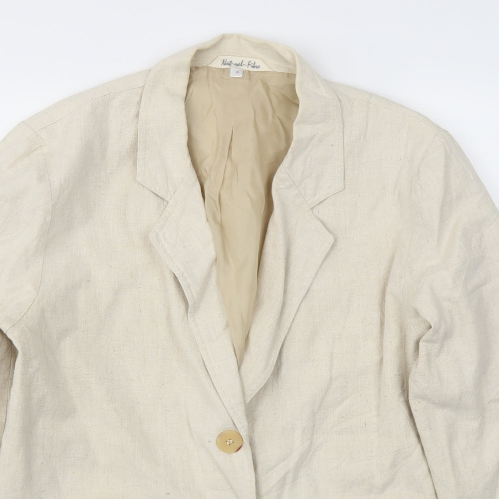 Preworn Womens Ivory   Jacket Blazer Size 10