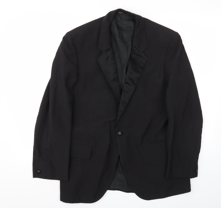 Preworn Mens Black Jacket Blazer Size 40