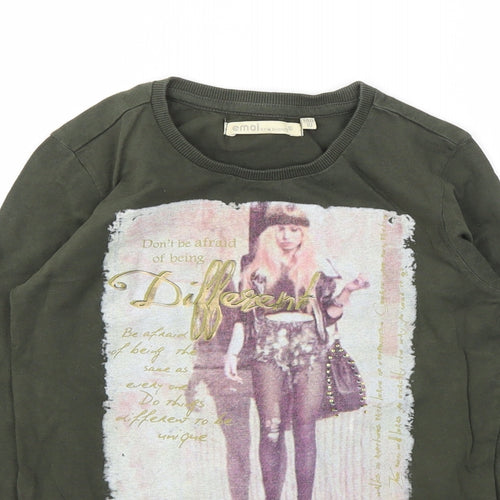 EMOI Girls Green   Basic T-Shirt Size 10 Years