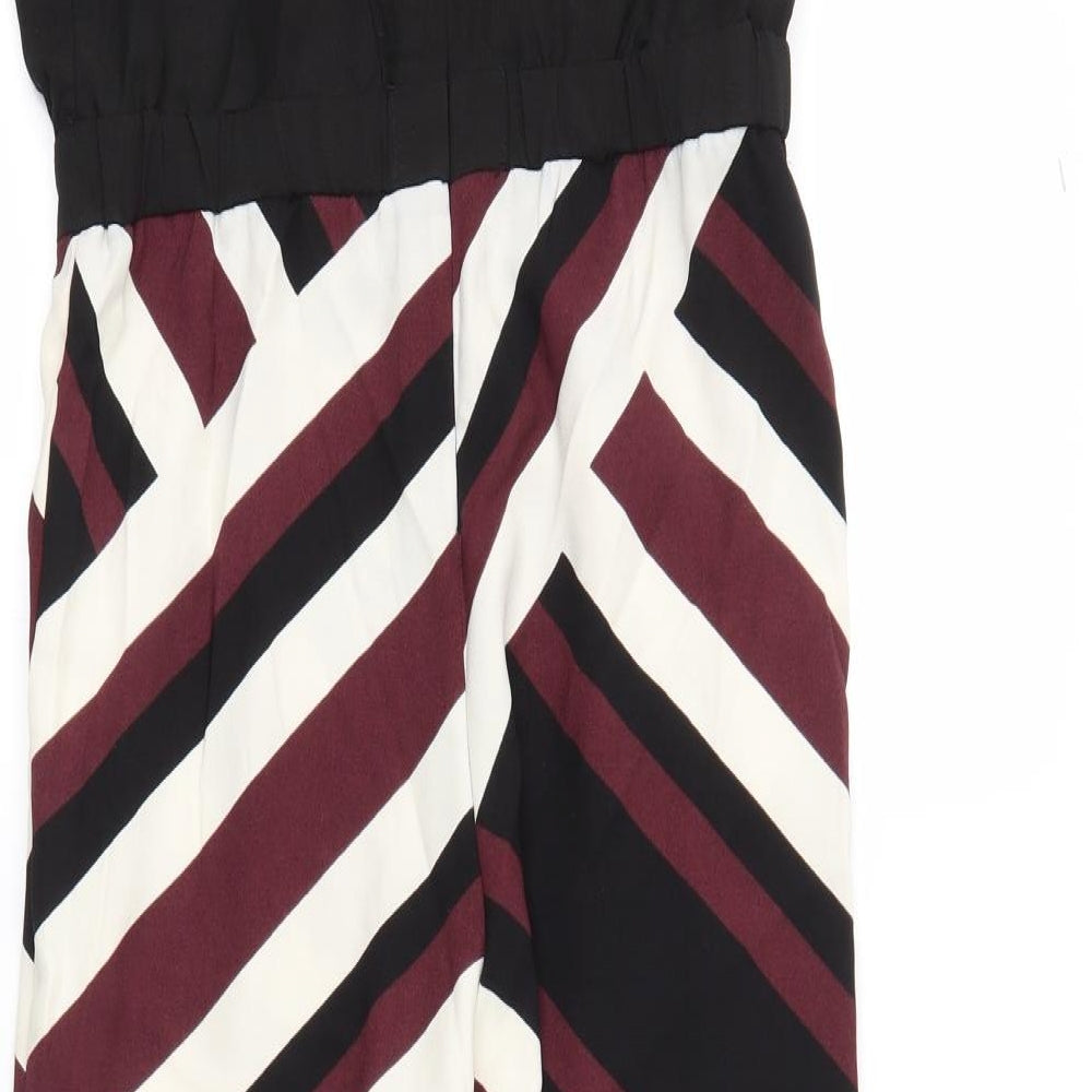 RIVER ISLAND  Girls Red Argyle/Diamond  Bodysuit One-Piece Size 11 Years