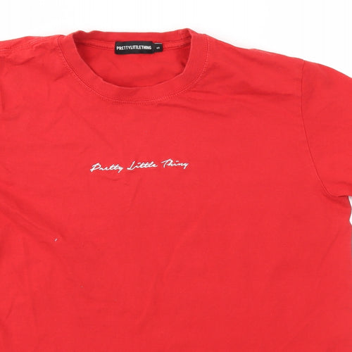 Pretty Little Thing  Womens Red   Basic T-Shirt Size S