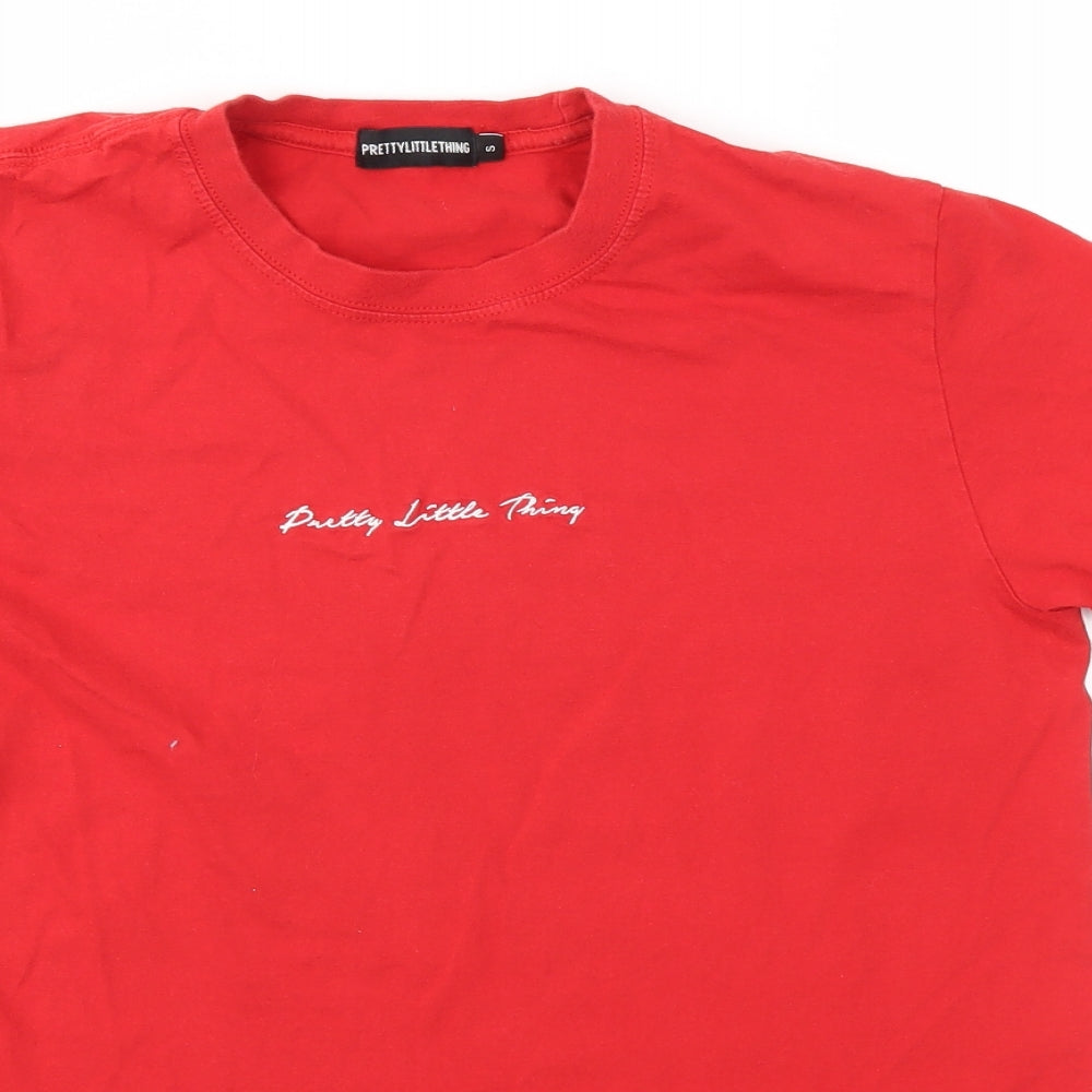 Pretty Little Thing  Womens Red   Basic T-Shirt Size S