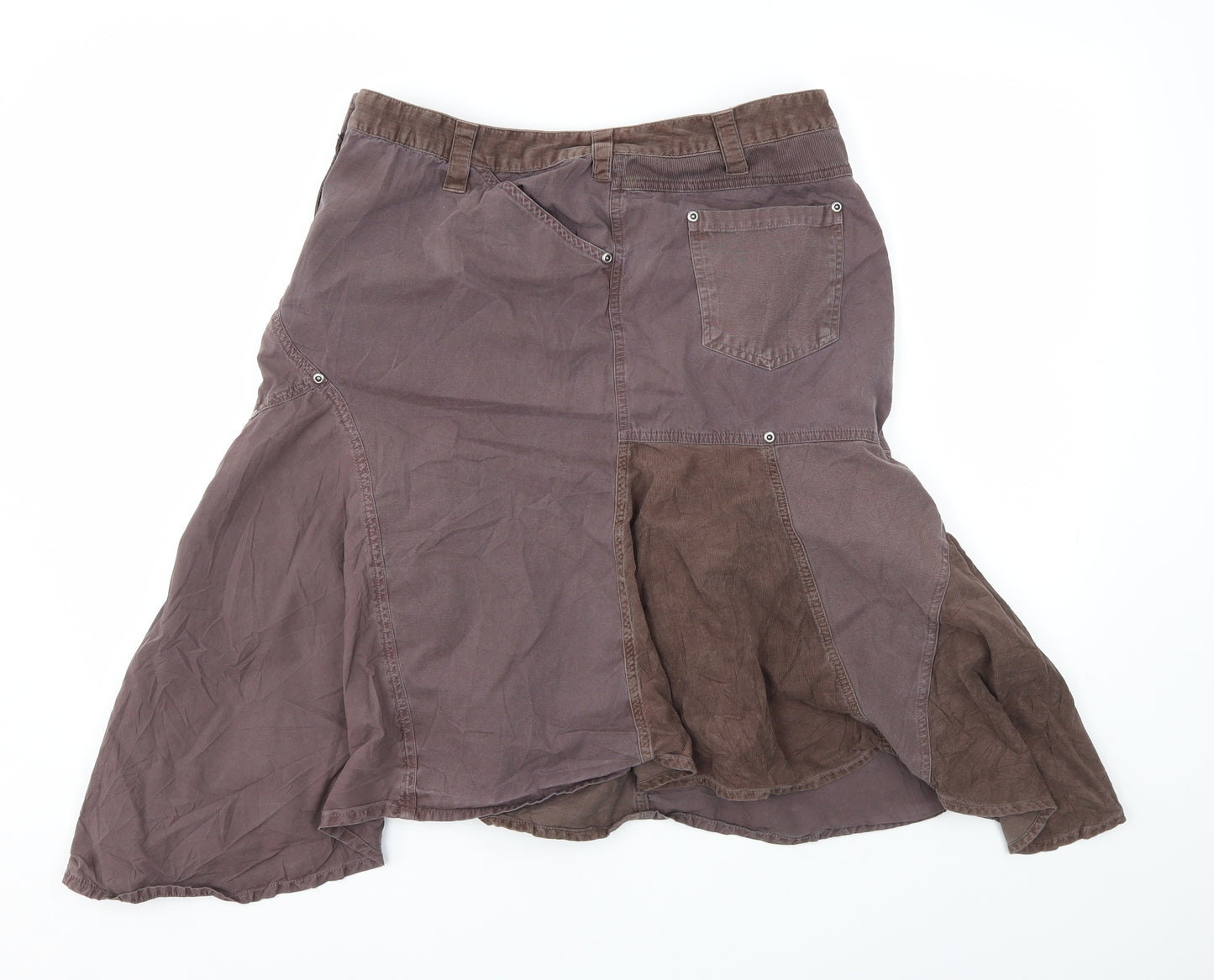 Preworn Womens Brown   Flare Skirt Size 14